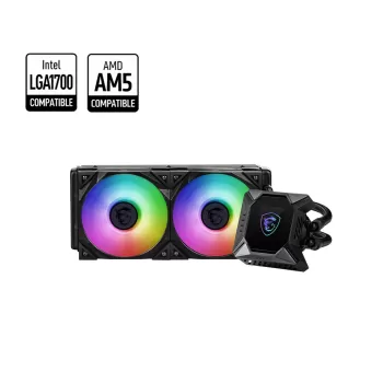 Жидкостное охлаждение MSI MPG CORELIQUID K240 V2 240mm Цвет:чёрный Жидкостное охлаждение MSI MPG CORELIQUID K240 V2 240mm Цвет:чёрный