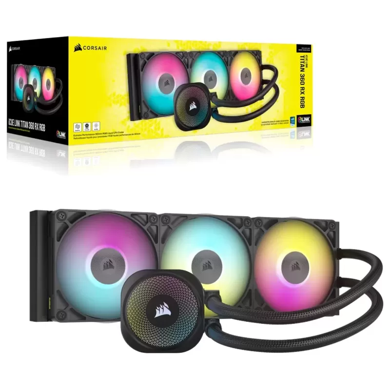 Liquid cooling Corsair iCUE LINK TITAN 360 RX RGB AIO Color:black