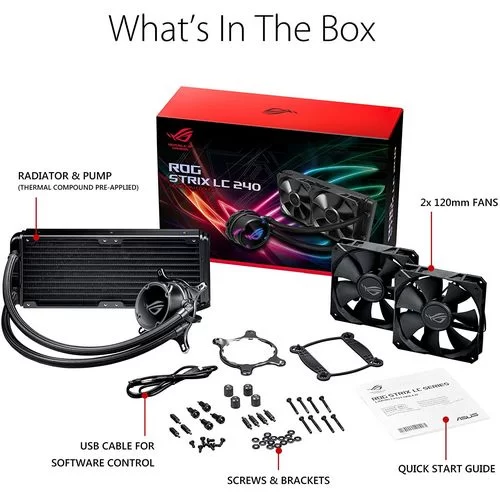 Жидкостное охлаждение Asus ROG STRIX LC 240 RGB