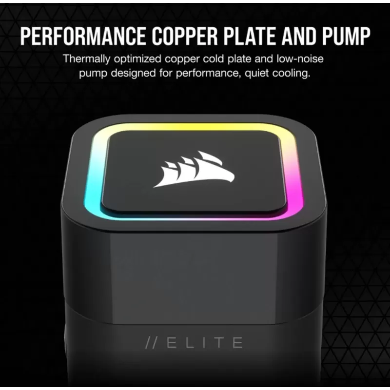 Liquid cooling Corsair iCUE H100x RGB ELITE 240mm Color:black