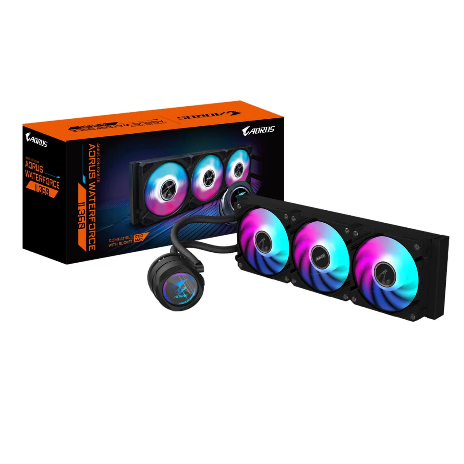 Жидкостное охлаждение Gigabyte AORUS WATERFORCE II 360 360mm