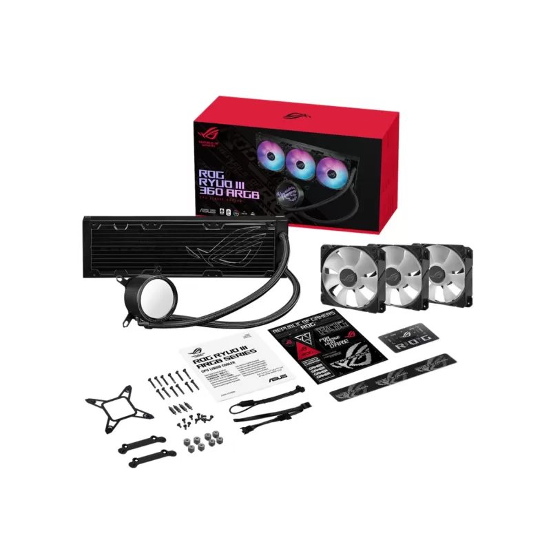 קירור נוזלי Asus ROG RYUO III 360 ARGB 360mm צבע שחור