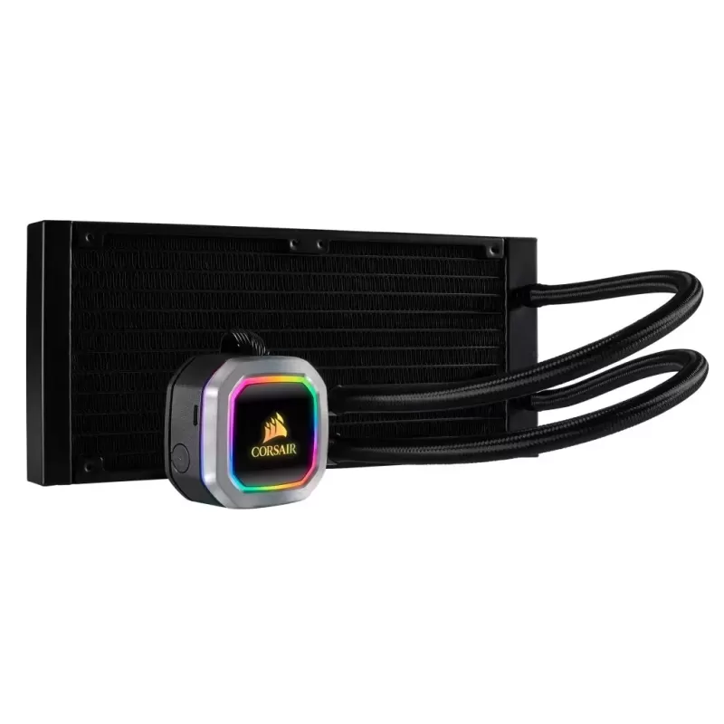 Liquid cooling Corsair H100 RGB 240mm Color:black Liquid cooling Corsair H100 RGB 240mm Color:black