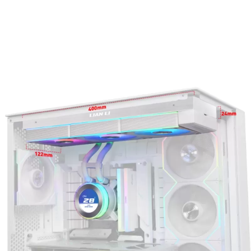 קירור נוזלי LIAN-LI HydroShift II LCD-C 360R צבע לבן קירור נוזלי LIAN-LI HydroShift II LCD-C 360R צבע לבן