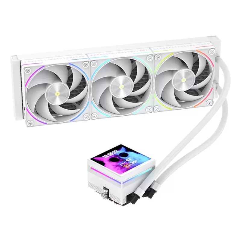 קירור נוזלי Coolleo ICE Apex Vision 360 צבע לבן