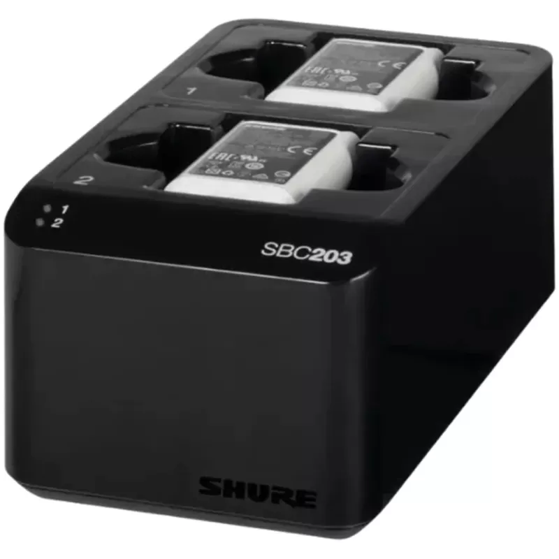תחנת טעינה כפולה Shure SBC203-E צבע שחור