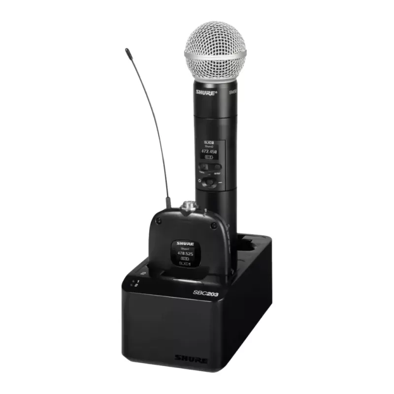 תחנת טעינה כפולה Shure SBC203-E צבע שחור