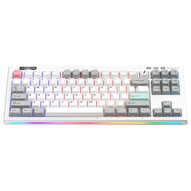 Клавиатура 1St Player NEO87 RGB Frostwave Цвет:белый