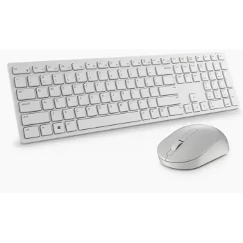 סט מקלדת ועכבר אלחוטי Dell Pro Wireless Keyboard and Mouse KM5221W לבן 580-AKHJ
