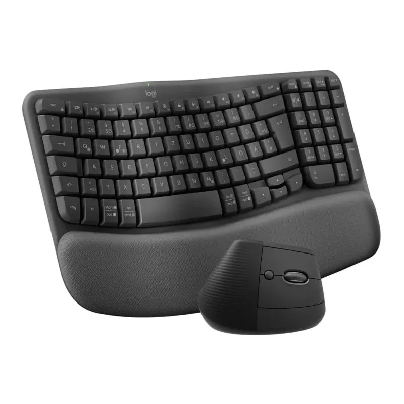 סט מקלדת ועכבר Logitech Wave Keys and Lift 920-013886 צבע גרפיט