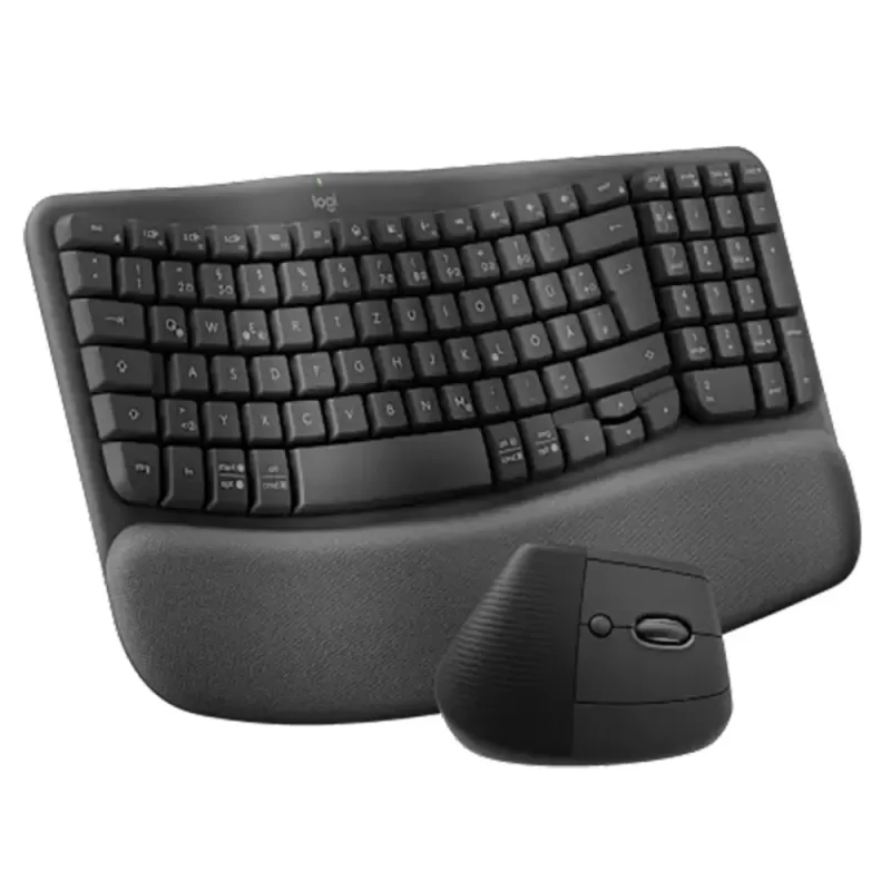 סט מקלדת ועכבר Logitech Wave Keys and Lift 920-013886 צבע גרפיט
