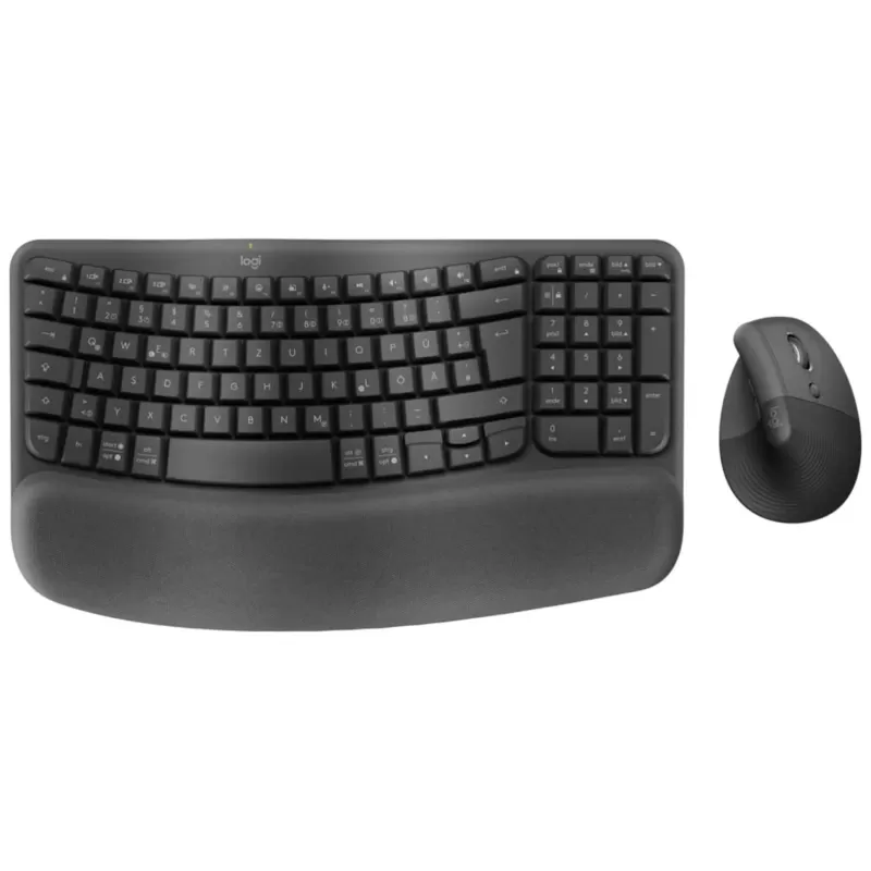 סט מקלדת ועכבר Logitech Wave Keys and Lift 920-013886 צבע גרפיט