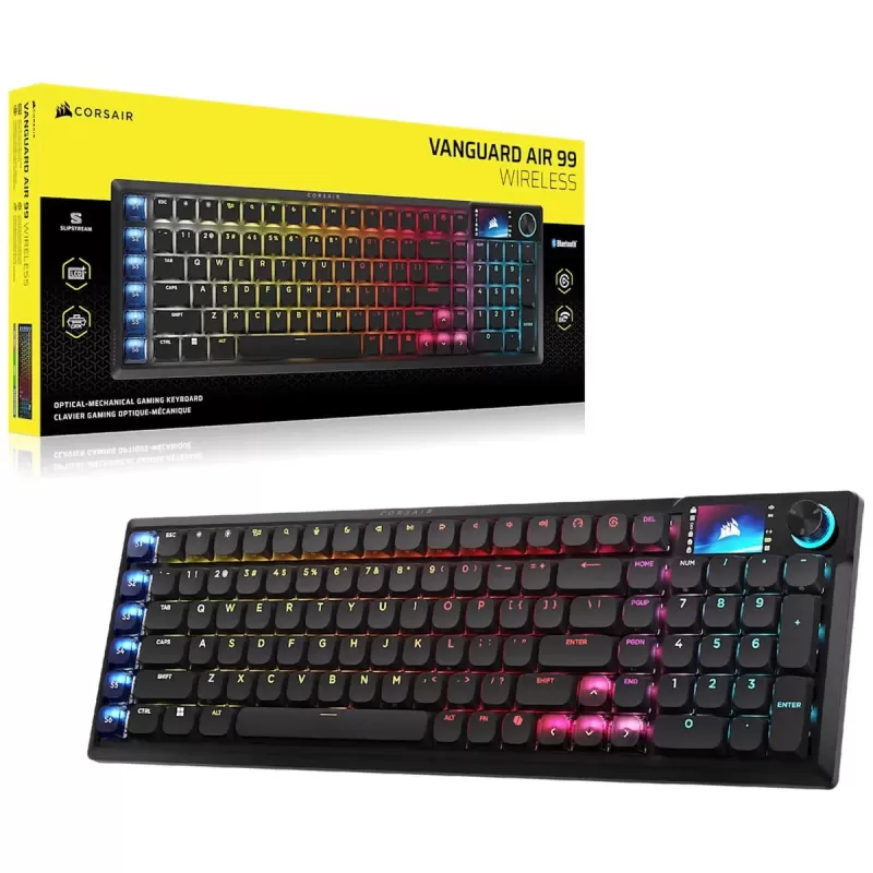 מקלדת Corsair VANGUARD AIR 99 Optical-Mechanical צבע שחור מקלדת Corsair VANGUARD AIR 99 Optical-Mechanical צבע שחור