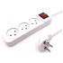 רב שקע Luggar 3 Power Multi Soket 1.5x3mm 1m + power swith XS-MS-31 צבע לבן
