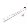 10-outlet power splitter with switch and extension cord Luggar 10 Power Multi Soket 1.5x3mm 3m + power switch XS-MS-103 Color:white