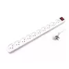 10-outlet power splitter with switch and extension cord Luggar 10 Power Multi Soket 1.5x3mm 3m + power switch XS-MS-103 Color:white