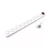 10-outlet power splitter with switch and extension cord Luggar 10 Power Multi Soket 1.5x3mm 3m + power switch XS-MS-103 Color:white
