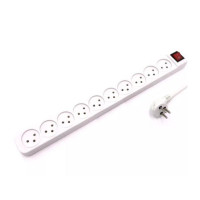 מפצל חשמל ל-10 שקעים עם כבל מאריך Luggar 10 Power Multi Soket 1.5x3mm 1m +