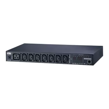 מפצל מתח PDU חכם ATEN PE8208G 16A 8-Outlet Metered & Switched PE8208G צבע שחור מפצל מתח PDU חכם ATEN PE8208G 16A 8-Outlet Metered & Switched PE8208G צבע שחור