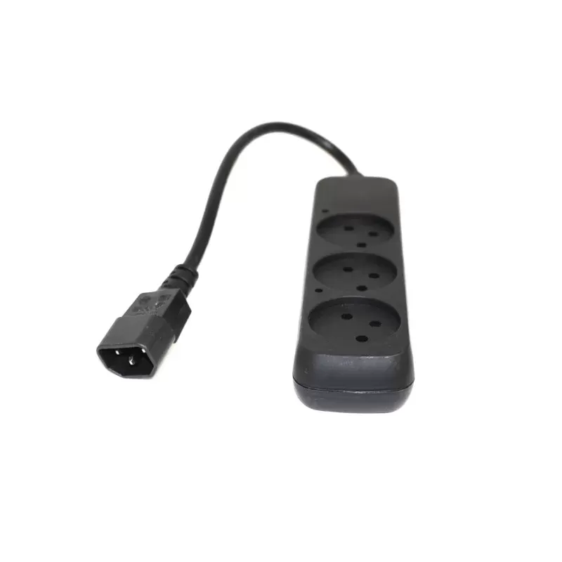 Power splitter for non-stop Luggar Power Cable for UPS 3 connectors UPS-S Color:black