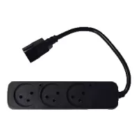 Power splitter for non-stop Luggar Power Cable for UPS 3 connectors UPS-S Color:black