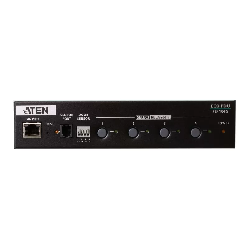 מפצל מתח PDU מנוהל ATEN PE4104G 4-Outlet Eco PDU PE4104G צבע שחור