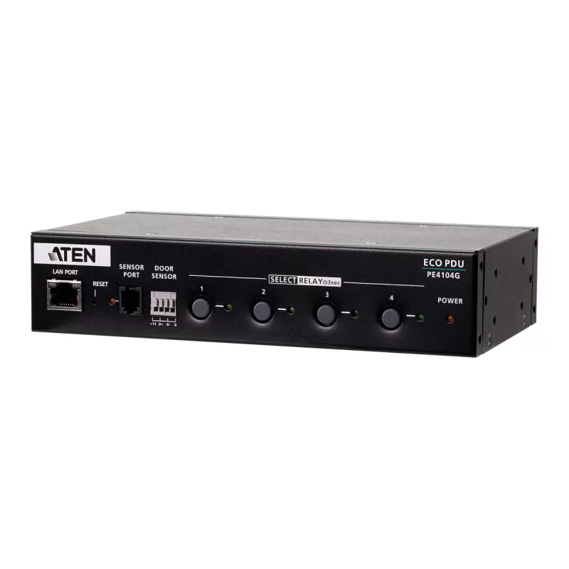מפצל מתח PDU מנוהל ATEN PE4104G 4-Outlet Eco PDU PE4104G צבע שחור