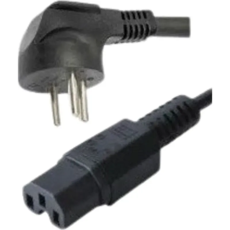כבל מתח Power Cord IEC to Israeli Plug 1.8m צבע שחור