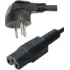 כבל מתח Power Cord IEC to Israeli Plug 5m צבע שחור