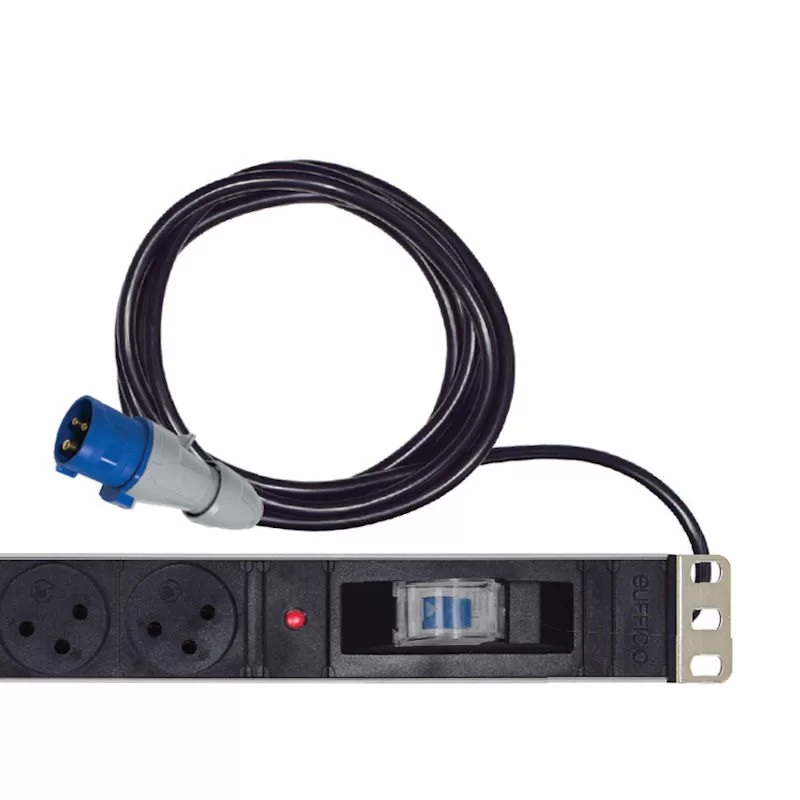 מפצל מתח PDU 6 Ports PDU ISR 3Pin Saeconn with MCB PDU-6-S