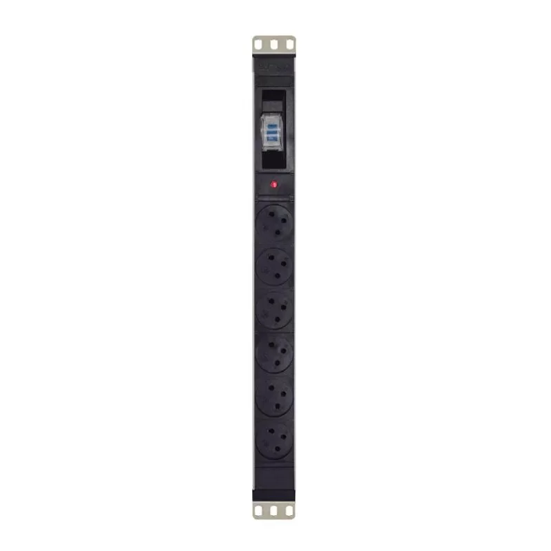 מפצל מתח PDU 6 Ports PDU ISR 3Pin Saeconn with MCB PDU-6-S