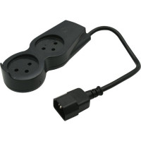 מפצל שני שקעים מיציאת אל פסק Two-outlet splitter from an uninterruptible power