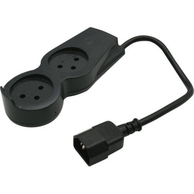 2-outlet splitter from UPS output Two-outlet splitter from an uninterruptible 2-outlet splitter from UPS output Two-outlet splitter from an uninterruptible
