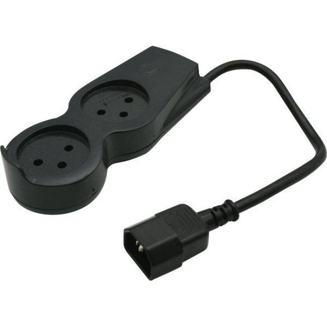 2-outlet splitter from UPS output Two-outlet splitter from an uninterruptible