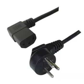 כבל מתח Luggar Power Cord L Plug CABLE-K-L צבע שחור כבל מתח Luggar Power Cord L Plug CABLE-K-L צבע שחור