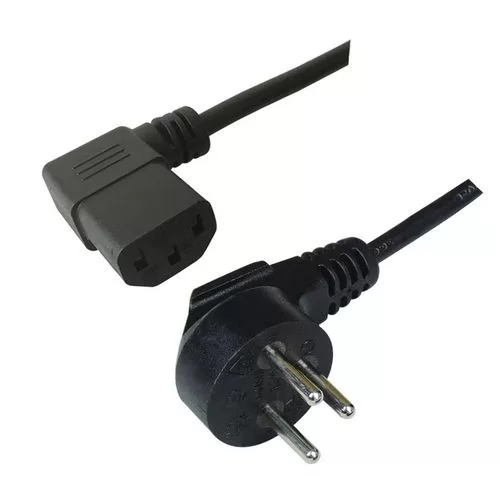 כבל מתח Luggar Power Cord L Plug CABLE-K-L צבע שחור