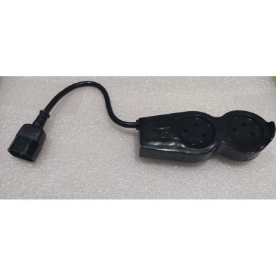 Splitter UPS for to two sockets UPS Power Female to 2 regulal Power male black Splitter UPS for to two sockets UPS Power Female to 2 regulal Power male black