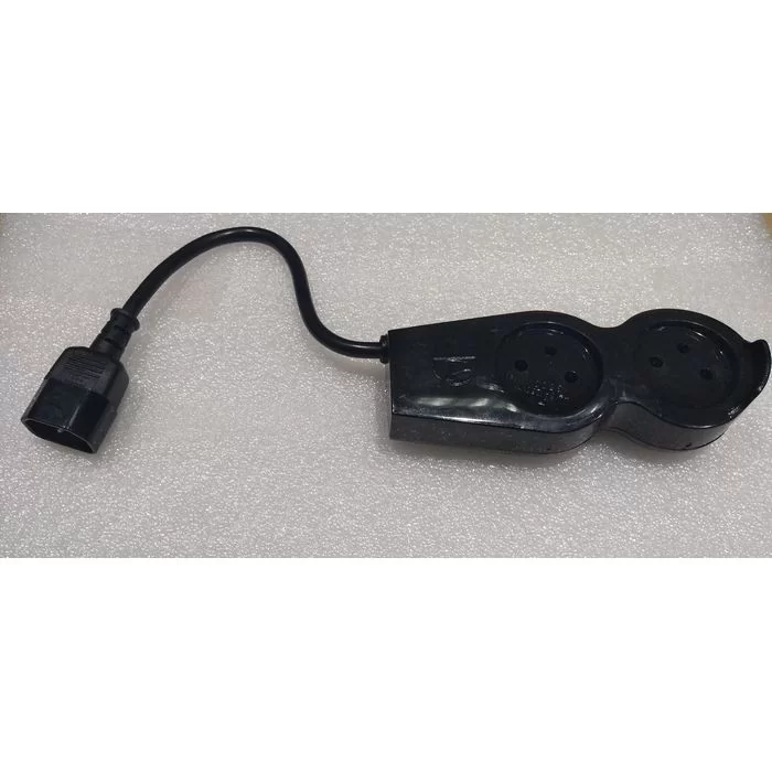Splitter UPS for to two sockets UPS Power Female to 2 regulal Power male black UPS-R