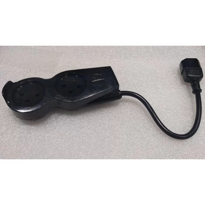 Splitter UPS for to two sockets UPS Power Female to 2 regulal Power male black UPS-R