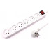 Мульти Розетка Luggar 6 Power Multi Soket 1.5x3mm 3m + power swith XS-MS-63