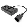 Разветвитель Питания для Бесперебойника UPS Power Splitter C14 to 2 Israeli Sockets black CABLE-708-2