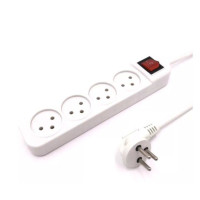 מפצל חשמל ל4 כולל כבל מאריך Luggar 4 Power Multi Soket 1.5x3mm 3m + power..