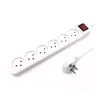 Multi Soket Luggar 6 Power Multi Soket 1.5x3mm 1m + power swith XS-MS-61 Color:white