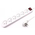 Мульти Розетка Luggar 6 Power Multi Soket 1.5x3mm 1m + power swith XS-MS-61