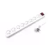 מפצל חשמל ל-8 שקעים עם כבל מאריך Luggar 8 Power Multi Soket 1.5x3mm 3m + power switch XS-MS-83 צבע לבן
