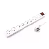 8-outlet power splitter with extension cord Luggar 8 Power Multi Soket 1.5x3mm 1m + power swith XS-MS-81 Color:white