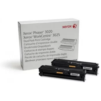Упаковка из двух тонеров Xerox 3020/3025 Std-Capacity Print Cartridge 106R03048 Цвет:чёрный Состояние:оригинал - официальный импортер