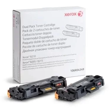 Тонер для Принтера Xerox B210/B215 Black Toner Dual Pack 106R04349 Цвет:чёрный