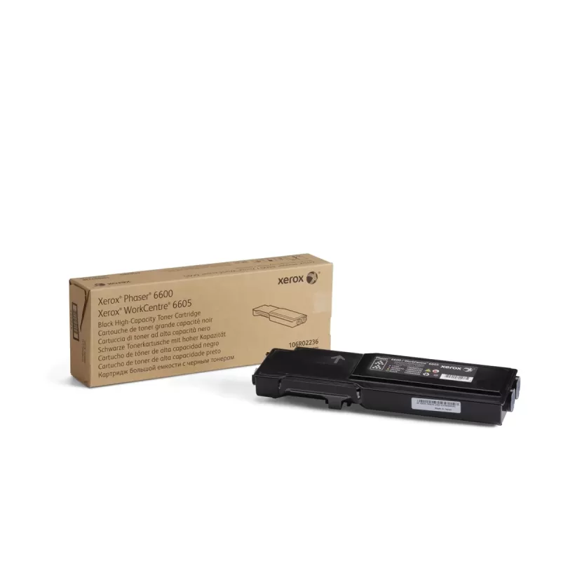 Printer Toner Xerox Phaser 6600 WorkCentre 6605 Black High Capacity Toner 106R02236 Color:black