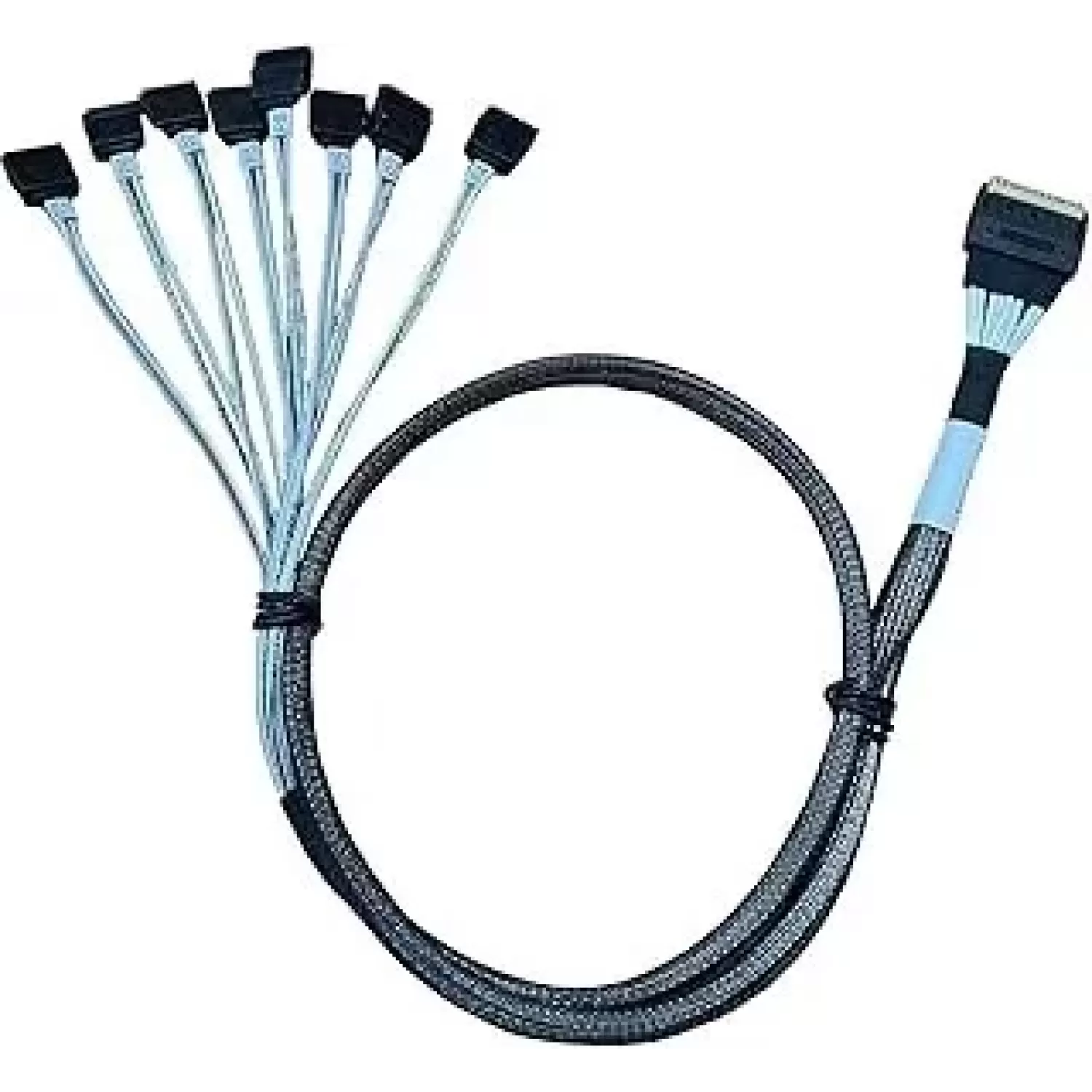 Кабель Amphenol SlimSAS X8 SFF-8654 74P to 8x SATA 7P 85CM RSL74-8447